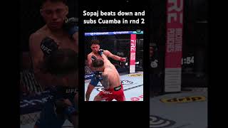 Sopaj beats down and subs Cuamba in the 2nd round at #ufcvegas117 #ufc #submission