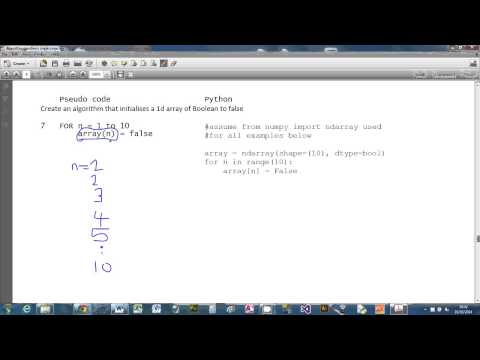 Q7 Initialising a 1d array