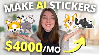 The EASIEST Side Hustle of 2024: Make AI STICKERS to Sell Online on Etsy Print on Demand