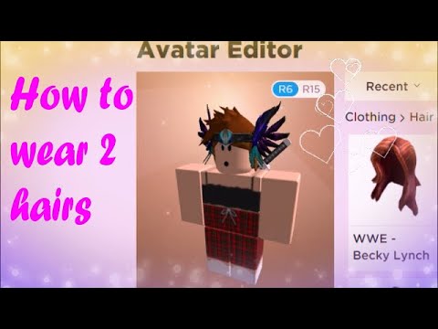 How To Wear Two Hairs On Roblox Pc Youtube - how to wear 2 hairs in roblox chromebook