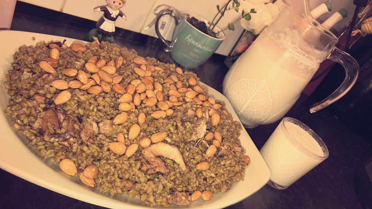 طريقة تحضير الفريكة بالدجاج بالطنجرة الكهربائية بأبسط وألذ طريقة (صحية وشهية) FREEKEH with chicken