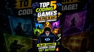 🎮 Top 5 Coding Games to learn programming faster! 🚀 #coding #python #tech