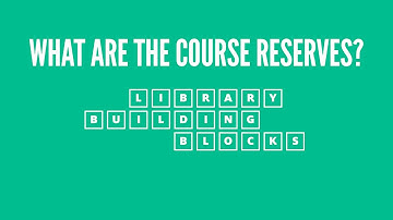 What are the Course Reserves?