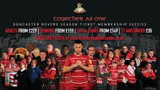 Doncaster Rovers 2022/23 season tickets #TogetherAsOne