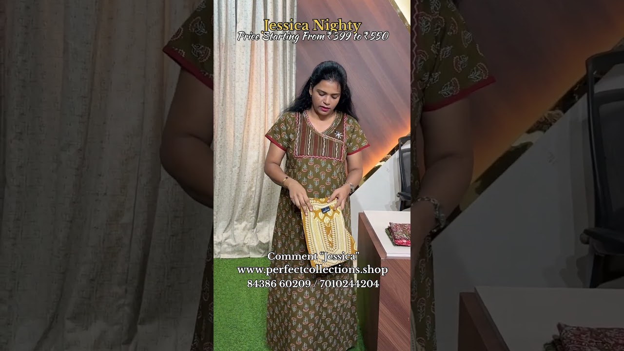 Jessica Nighty price: ₹450 to 599 only Size: M to 5XL visit www.perfectcollections.shop