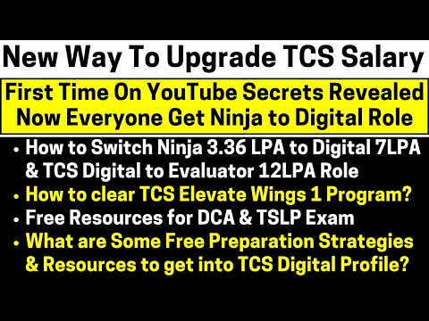Breaking Good News Upgrade TCS Ninja 3.36 to Digital 7 Role Double Package All Secrets Ways Revealed