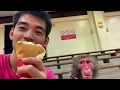 お猿さんと一緒にクレープ食べる！美味しそうに食うねぇ！！