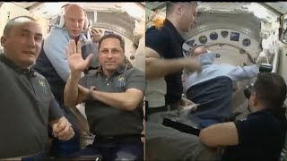 Soyuz MS-19 hatch closure