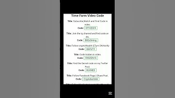 New Time farm video code today