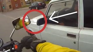 Angry Bikers vs Cars (Smashing Off Mirrors)