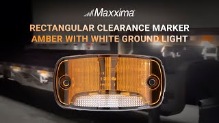 Maxxima Rectangular Amber Clearance Marker P2PC With White Ground Light