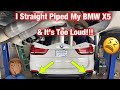 F15 BMW X5 MUFFLER/RESONATOR DELETE & STRAIGHT PIPED (VERY LOUD!) #X5 #BMWX5 #StraightPipe #Exhaust