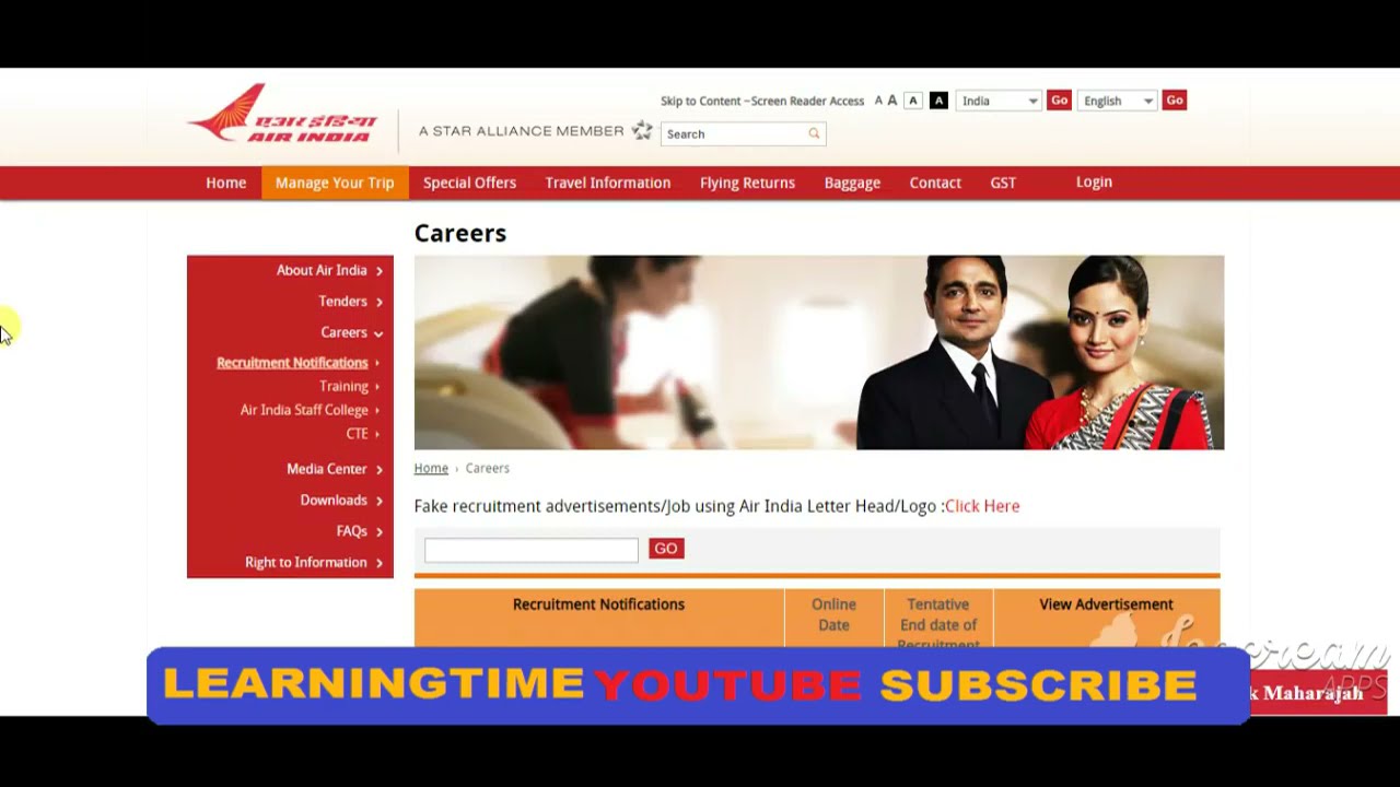 AIASL Air India Jr Executive Recruitment 2021 | How To AIASL Air India Apply Online form 2021