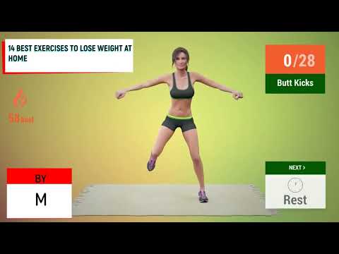 14 BEST EXERCISES TO LOSE WEIGHT AT HOME/14 საუკეთესო ვარჯიში წონის დასაკლებად სახლში