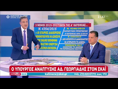 Ο Υπουργός Ανάπτυξης Άδωνις Γεωργιάδης στον ΣΚΑΪ | Καλημέρα | 12/02/2023