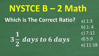 NYSTCE Birth to Grade 2 Math Section Practice Question RATIOS
