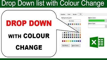 Excel Drop Down List Including Cell Colour Change |Colour Fill by learning center in Urdu/hindi