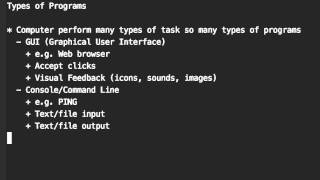 Beginners guide to programming - part 3 - Different types of programs