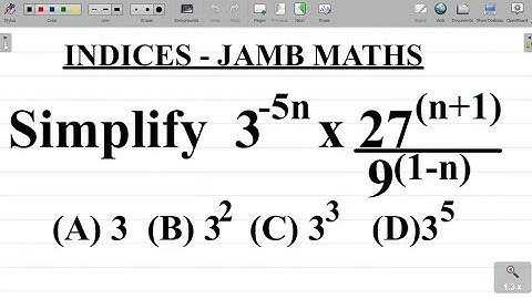Indices Question- JAMB 2025 Mathematics Question and Solution. #excellenceacademy #jonahemmanuel