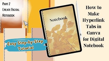 Make Hyperlink Tabs in Canva for Digital Notebook!!  (Easy Step-by-Step Tutorial) 🔗📔