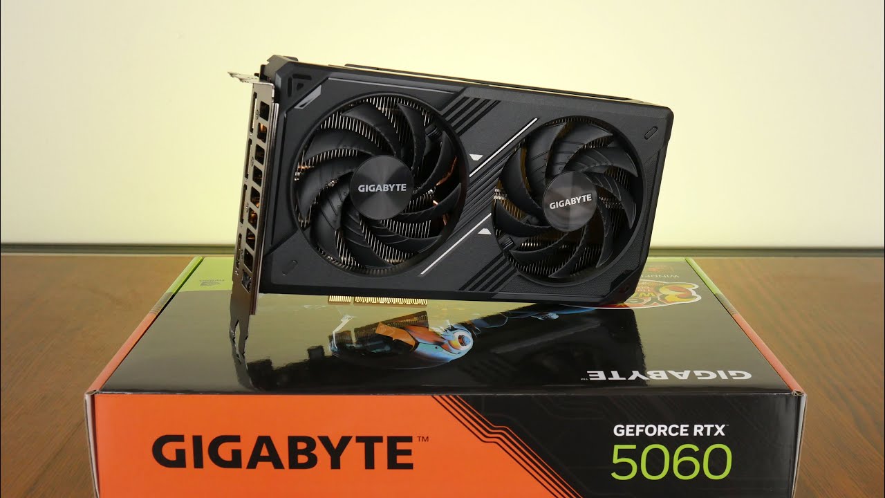 GIGABYTE GEFORCE RTX 5060 本体 Review: Gigabyte GeForce RTX 5060 WINDFORCE OC 8G - YouTube