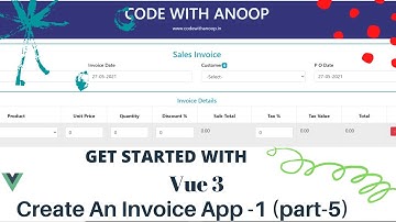 Invoice App in vue3 using visual studio code| How to make an invoice app in vue.js?
