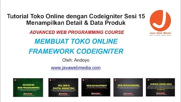 Tutorial Toko Online dengan Codeigniter Sesi 15 Menampilkan Detail dan Data Produk