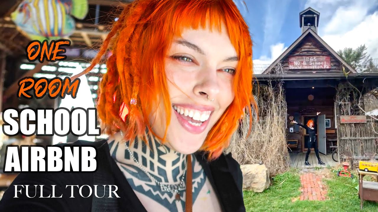 one room SCHOOL HOUSE airbnb *TOUR*