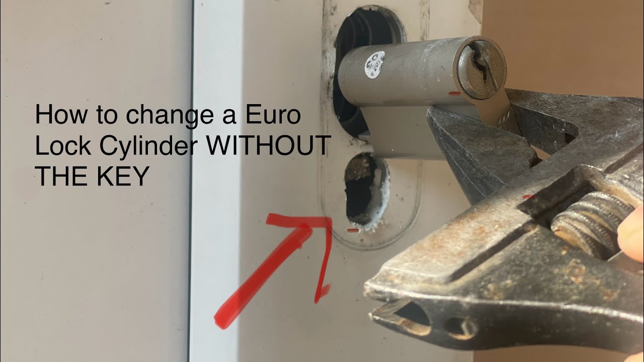 How to change a Euro Lock Cylinder WITHOUT THE KEY - YouTube