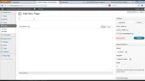 WordPress Create Your First Page - Basic WP Tutorial