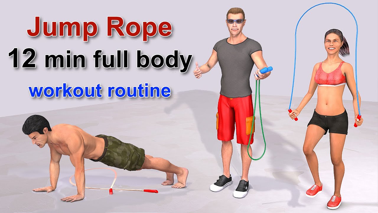 Jump Rope And Bodyweight Workout At Home • 12 Minute Hiit Youtube