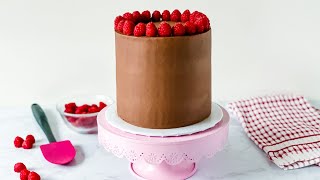 Chocolate Raspberry Cake Decorating Tutorial