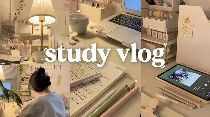 STUDY VLOG | slow morning, study productive, daily, lots of studying, motivation ˚ ༘