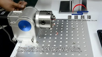 how to use rotary, fiber laser marking machine with rotary clamp
