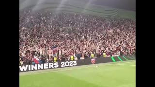 I'M FOREVER BLOWING BUBBLES IN PRAGUE | West Ham Supporters after Conference League finals
