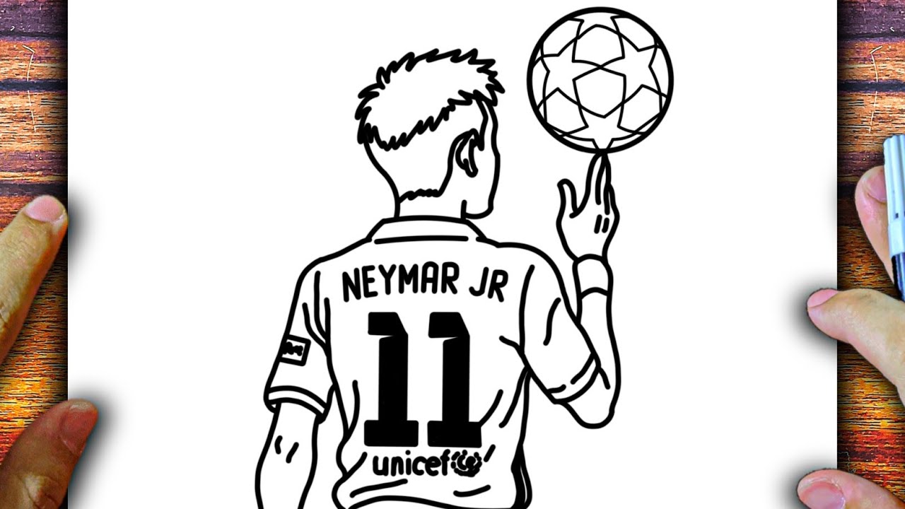COMO DESENHAR O NEYMAR - CÓMO DIBUJAR A NEYMAR