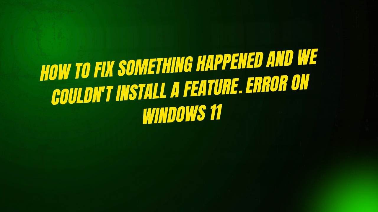 Как исправить ошибку «Что-то случилось, и мы не смогли установить компонент» в Windows 11?