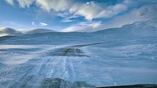 Relaxing Snow Drift Winter Snowy Drive Tour. Heavy Snow & Ice Roads. Interior Ambience ASMR
