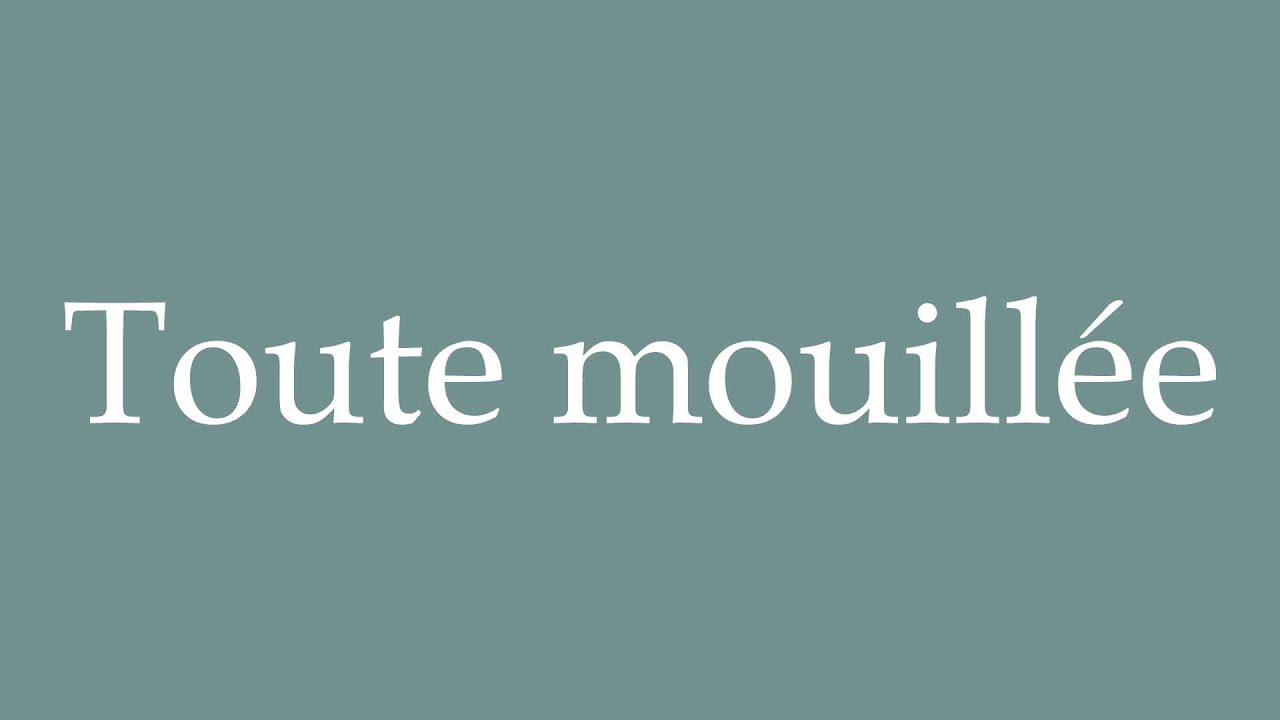 How to Pronounce ''Toute mouillée'' (All wet) Correctly in French