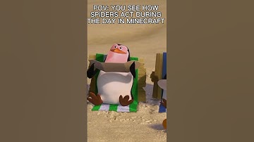 POV: YOU SEE HOW SPIDERS ACT DURING THE DAY IN MINECRAFT