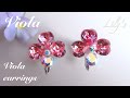 【UVレジン】キラキラ♡ビオラのスワロフスキーイヤリングの作り方/DIY/How to make Viola Swarovski earrings