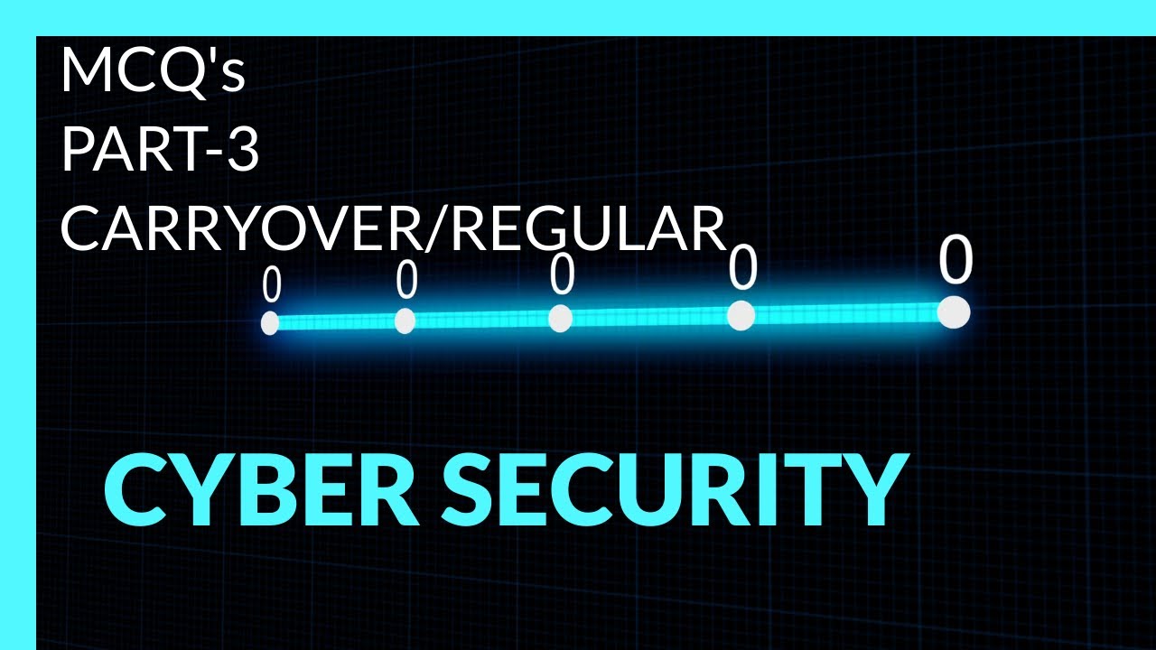 CYBER SECURITY 60 MCQ's || PART-3 || CARRYOVER /REGULAR AKTU EXAM