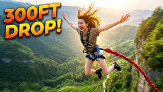 Immersive Storm Wind ASMR During Epic Free Fall+:Asmr Bungee Jumping