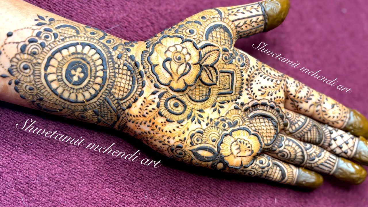 Front hand stylish floral mehendi design tutorial 2026,Shwetamit mehendi art 
