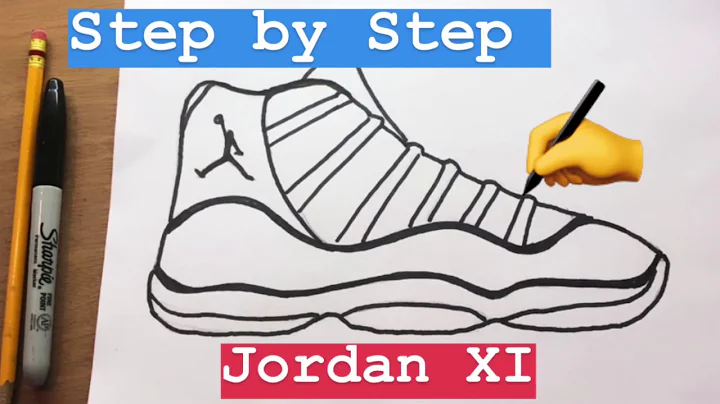 How to Draw the Air Jordan 11 XI - EASY Step by St...