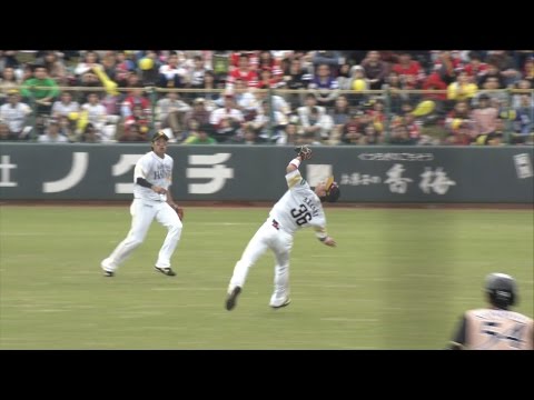 【プロ野球パ】明石、チームを救うファインプレー　2015/04/12 H-F