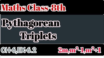 Pythagorean Triplets-Squares and square roots|Class 8th MathsClass 8 pythagoras triplets