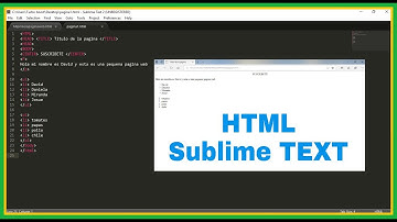 Estructura básica de  HTML /Sublime Text | David Ortiz