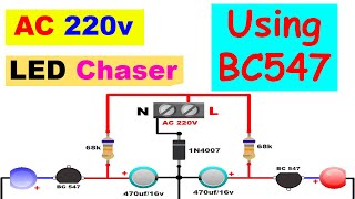 Simple Inventions | AC 220v LED Flasher Circuit using BC 547 | @NZElectro ​