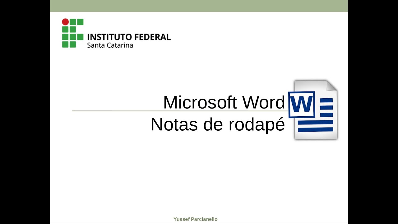 05. Numeração de páginas e notas de rodapé no Word - YouTube